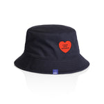 Load image into Gallery viewer, Beci Orpin x ASRC Heart Bucket Hat - Adults (Navy)
