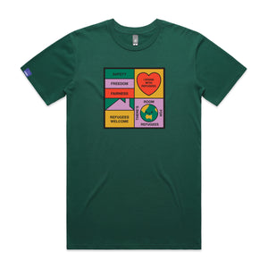 Beci Orpin x ASRC Solidarity T-shirt - Mens (Jade)