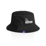 Load image into Gallery viewer, I&#39;m With Refugees Bucket Hat - Adults (Black)
