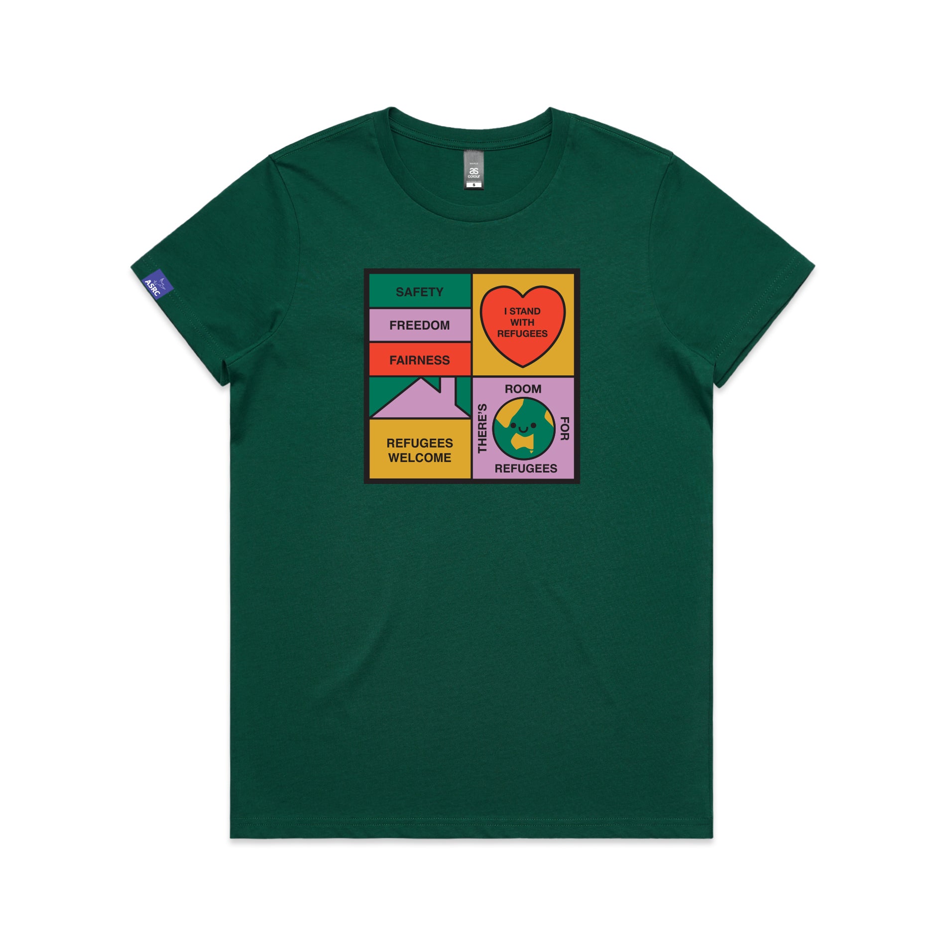 Beci Orpin x ASRC Solidarity T-shirt - Womens (Jade)