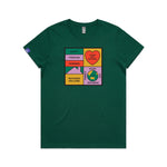 Load image into Gallery viewer, Beci Orpin x ASRC Solidarity T-shirt - Womens (Jade)
