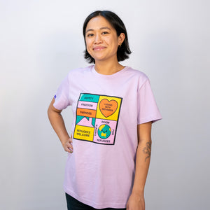 Beci Orpin x ASRC Solidarity T-shirt - Womens (Lavender)