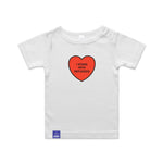 Load image into Gallery viewer, Beci Orpin x ASRC Heart Wee Tee - Infants (White &amp; Grey)

