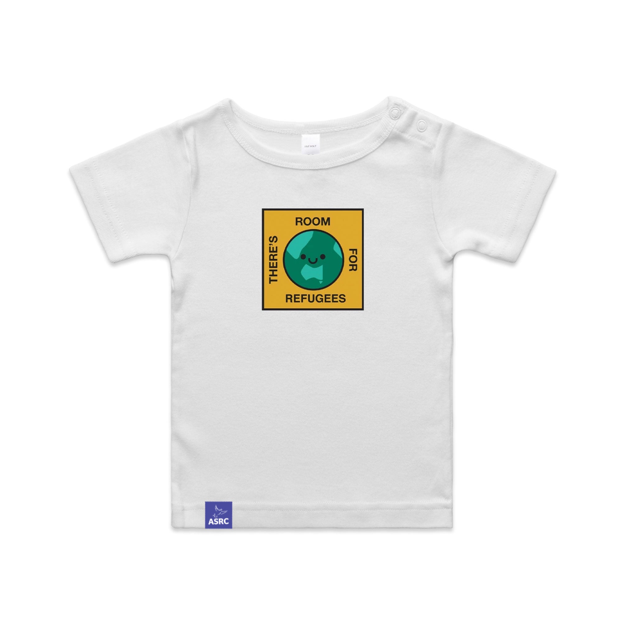 Beci Orpin x ASRC Welcome Wee Tee - Infants (White & Grey)